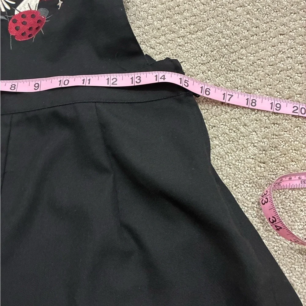 Black  Overalls with Mushroom Design - Picture 4 of 5